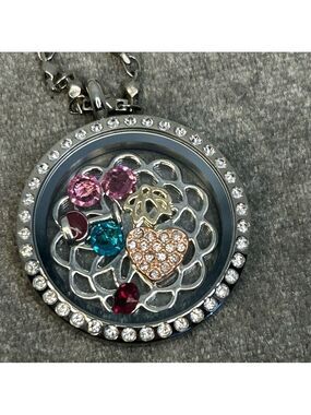 SOUTH Hill designs silver tone locket pendant necklace